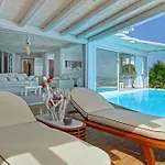 Exquisite Mykonos Villa Villa Cielo 2 Bedroom Private Pool And Outdoor Jacuzzi Panoramic Sea And Sunset View Gym Helipad Tennis Court ,
